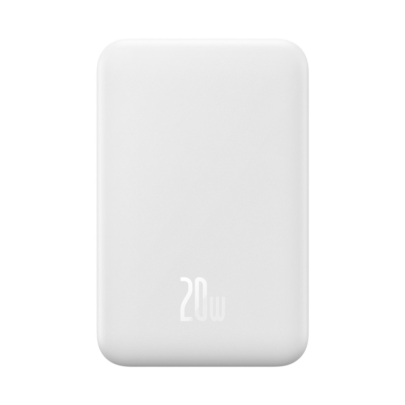 Powerbank Baseus Magnetic Mini 20000 mAh 20W - biały + kabel USB-C / USB-C