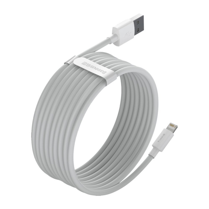 2x USB laidas Iphone žaibiškas greitas įkrovimas Maitinimo tiekimas 1,5 m baltas