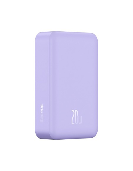 Powerbank Baseus Magnetic Mini 20000 mAh 20W - fioletowy + kabel USB-C / USB-C Powerbank Baseus Magnetic Mini 20000 mAh 20W - fioletowy + kabel USB-C / USB-C