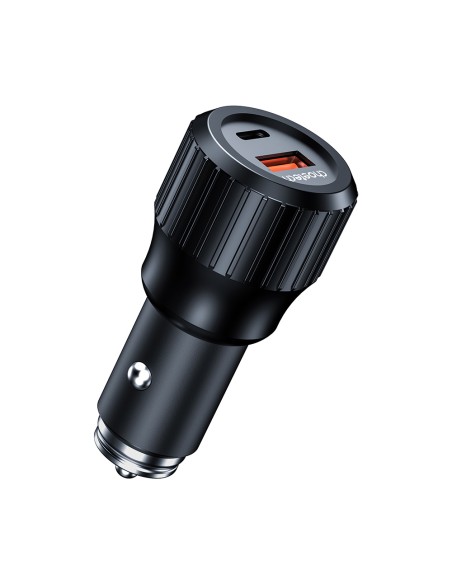 Ładowarka samochodowa Choetech TC0010 USB-C USB-A PD 63W - czarna Ładowarka samochodowa Choetech TC0010 USB-C USB-A PD 63W - czarna