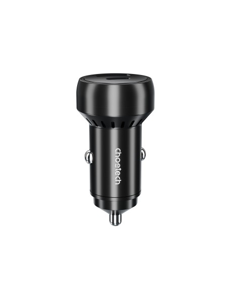 Ładowarka samochodowa Choetech TC0014 USB-C USB-A PD 60W z podświetleniem LED - czarna Ładowarka samochodowa Choetech TC0014 USB-C USB-A PD 60W z podświetleniem LED - czarna
