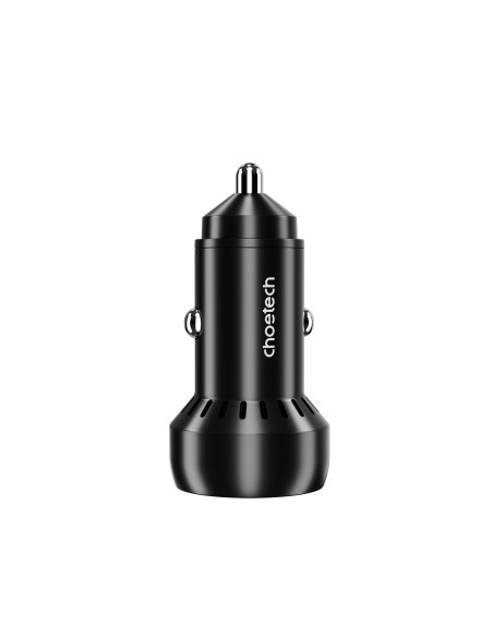 Ładowarka samochodowa Choetech TC0014 USB-C USB-A PD 60W z podświetleniem LED - czarna Ładowarka samochodowa Choetech TC0014 USB-C USB-A PD 60W z podświetleniem LED - czarna