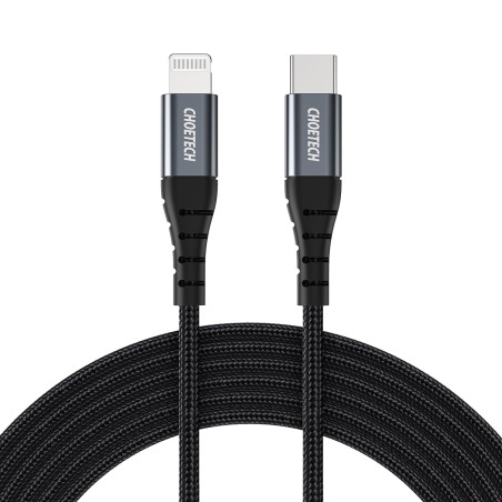 Kabel Choetech IP0039 USB-C / Lightning MFi 480Mb/ s 3A 1.2m - czarny Kabel Choetech IP0039 USB-C / Lightning MFi 480Mb/ s 3A 1.2m - czarny