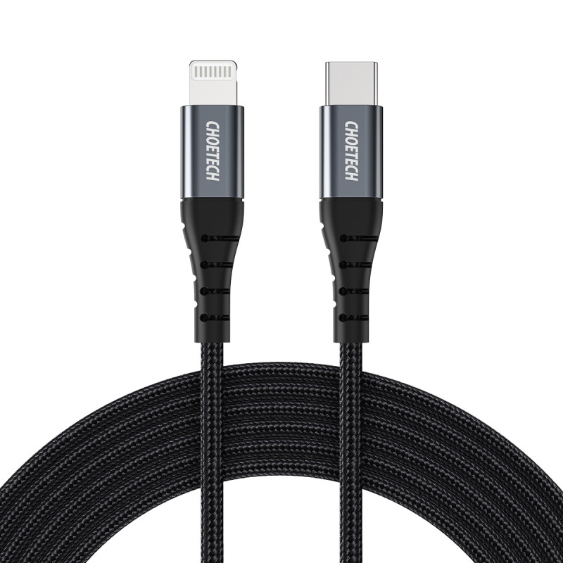 Kabel Choetech IP0041 USB-C / Lightning MFi 480Mb/ s 3A 2 m - czarny