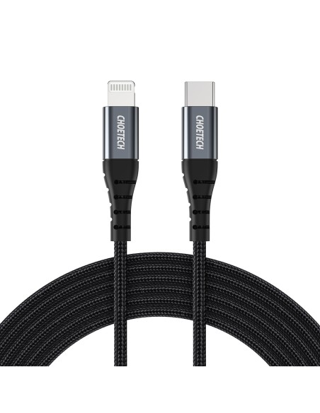 Kabel Choetech IP0042 USB-C / Lightning MFi 480Mb/ s 3A 3m - czarny Kabel Choetech IP0042 USB-C / Lightning MFi 480Mb/ s 3A 3m - czarny