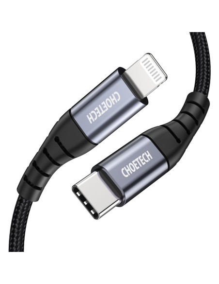 Kabel Choetech IP0042 USB-C / Lightning MFi 480Mb/ s 3A 3m - czarny Kabel Choetech IP0042 USB-C / Lightning MFi 480Mb/ s 3A 3m - czarny