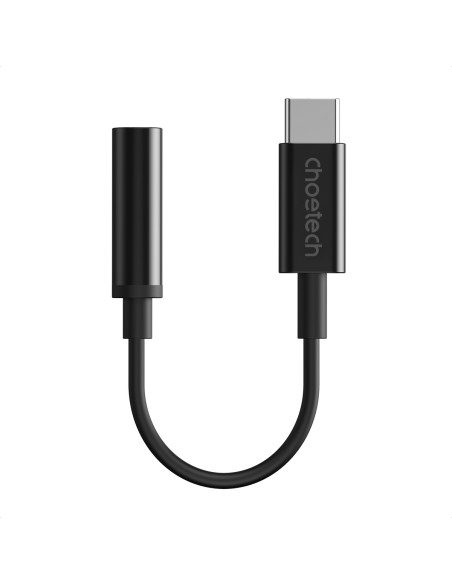 Przejściówka Choetech AUX003 USB-C / DC 3.5mm audio - czarna Przejściówka Choetech AUX003 USB-C / DC 3.5mm audio - czarna