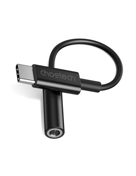 Przejściówka Choetech AUX003 USB-C / DC 3.5mm audio - czarna Przejściówka Choetech AUX003 USB-C / DC 3.5mm audio - czarna