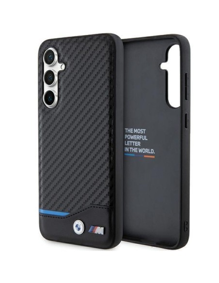 Etui BMW Leather Carbon na Samsung Galaxy S23 FE - czarne Etui BMW Leather Carbon na Samsung Galaxy S23 FE - czarne