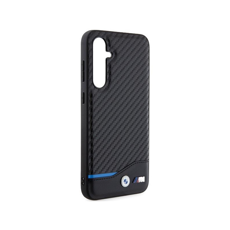 Etui BMW Leather Carbon na Samsung Galaxy S23 FE - czarne