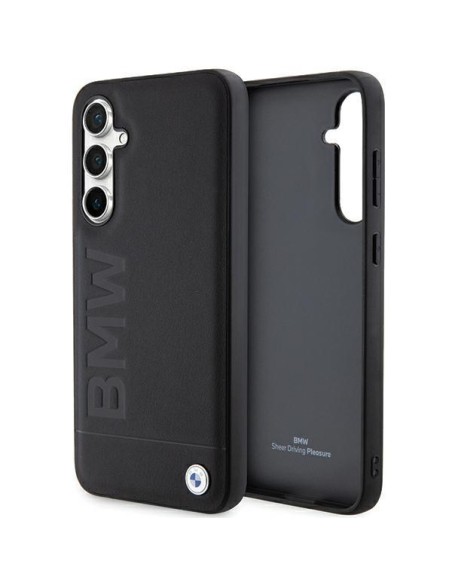 Etui BMW Leather Hot Stamp na Samsung Galaxy S23 FE - czarne Etui BMW Leather Hot Stamp na Samsung Galaxy S23 FE - czarne