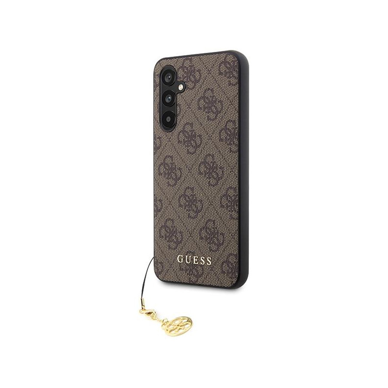 Etui Guess 4G Charms Collection na Samsung Galaxy S23 FE - brązowe