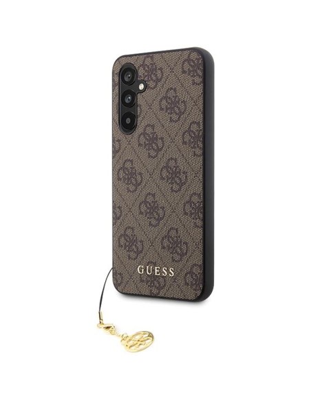 Etui Guess 4G Charms Collection na Samsung Galaxy S23 FE - brązowe Etui Guess 4G Charms Collection na Samsung Galaxy S23 FE - brązowe