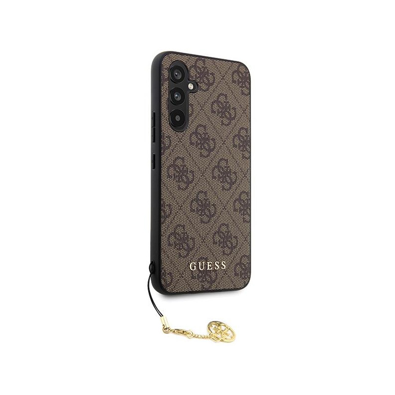 Etui Guess 4G Charms Collection na Samsung Galaxy S23 FE - brązowe