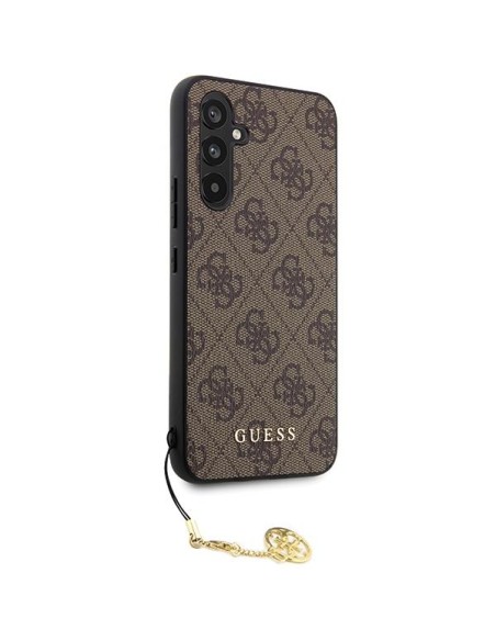 Etui Guess 4G Charms Collection na Samsung Galaxy S23 FE - brązowe Etui Guess 4G Charms Collection na Samsung Galaxy S23 FE - brązowe