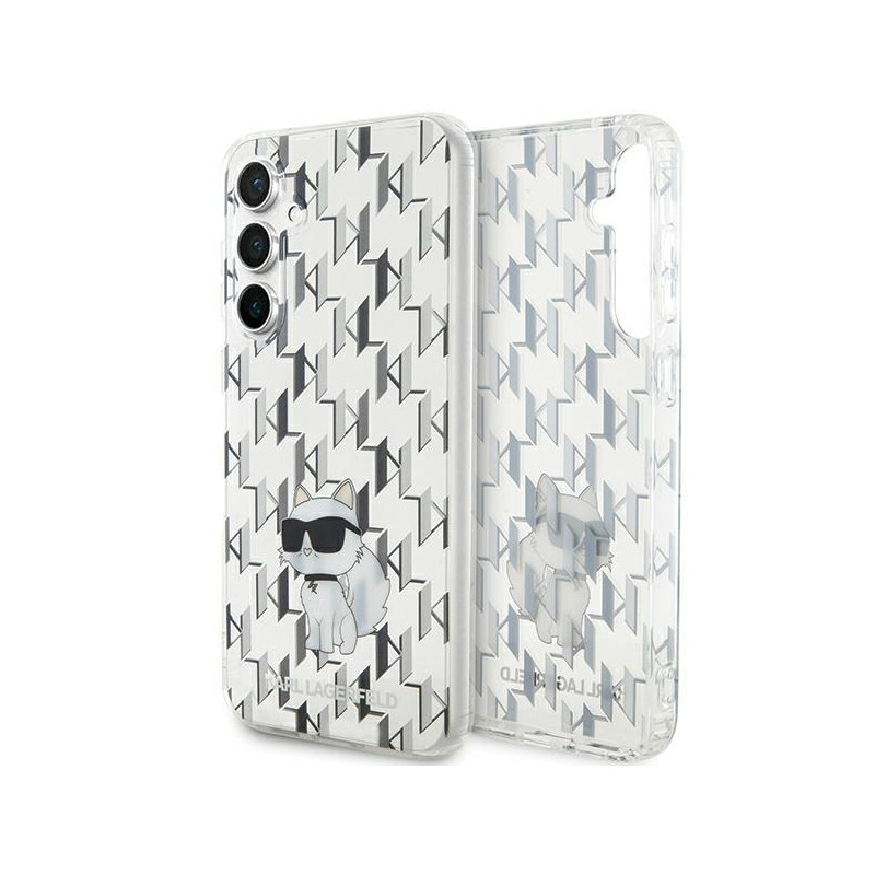Etui Karl Lagerfeld Monogram Choupette na Samsung Galaxy S23 FE - przezroczyste Etui Karl Lagerfeld Monogram Choupette na Samsung Galaxy S23 FE - przezroczyste