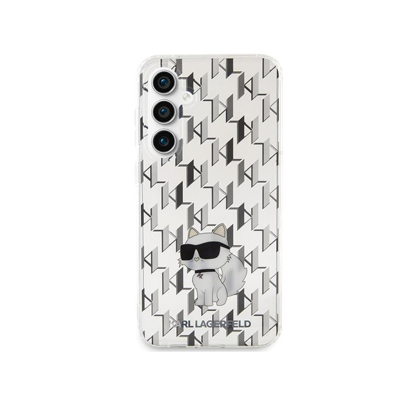 Etui Karl Lagerfeld Monogram Choupette na Samsung Galaxy S23 FE - przezroczyste