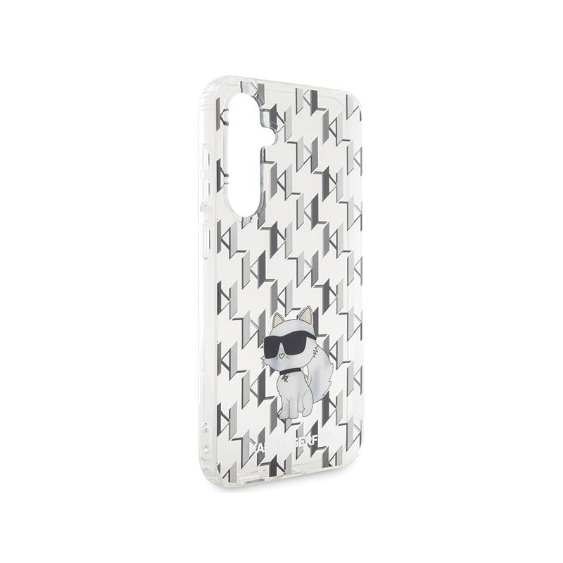 Etui Karl Lagerfeld Monogram Choupette na Samsung Galaxy S23 FE - przezroczyste