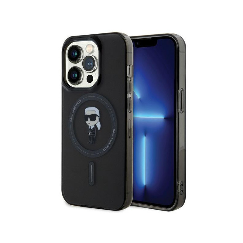 Etui Karl Lagerfeld IML Ikonik MagSafe na iPhone 14 Pro - czarne