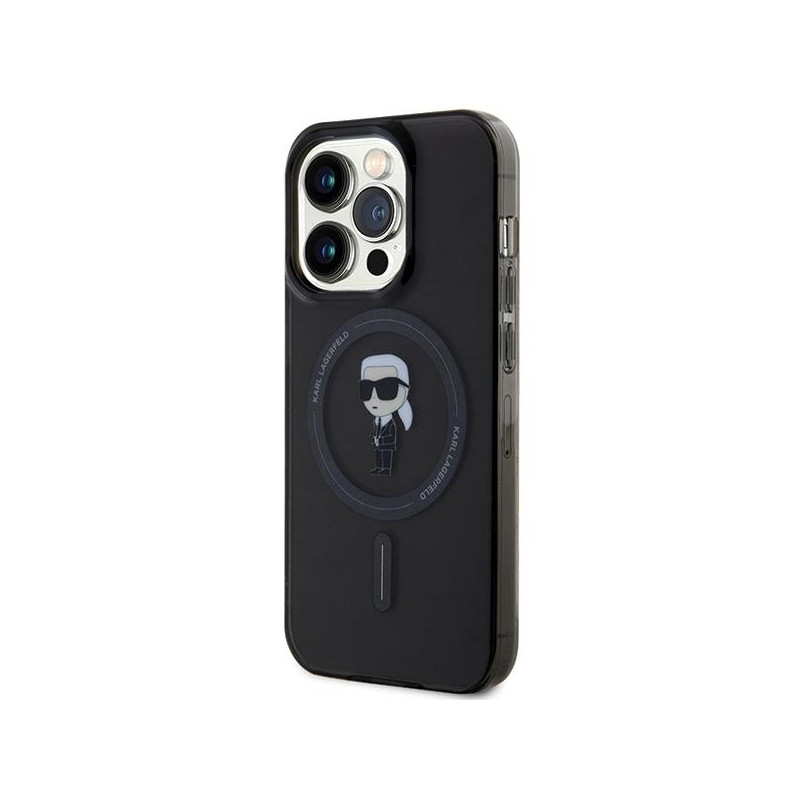 Etui Karl Lagerfeld IML Ikonik MagSafe na iPhone 14 Pro - czarne