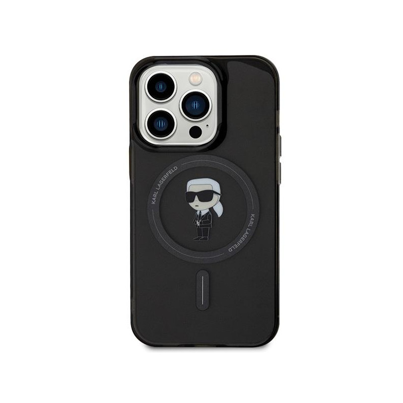 Etui Karl Lagerfeld IML Ikonik MagSafe na iPhone 14 Pro - czarne