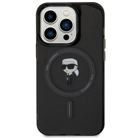 Etui Karl Lagerfeld IML Ikonik MagSafe na iPhone 14 Pro - czarne
