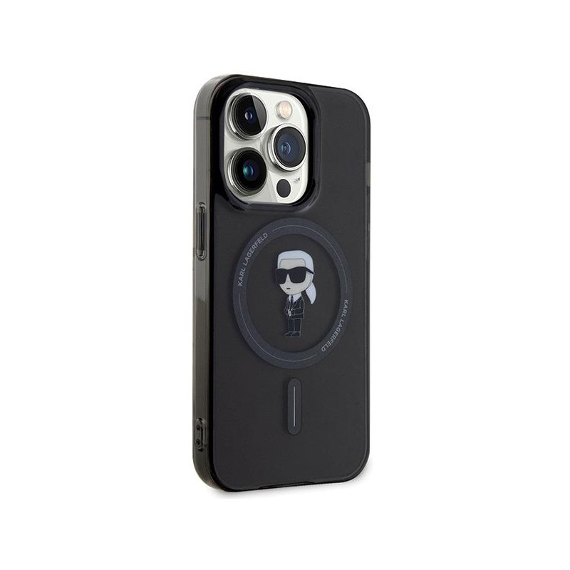 Etui Karl Lagerfeld IML Ikonik MagSafe na iPhone 14 Pro - czarne