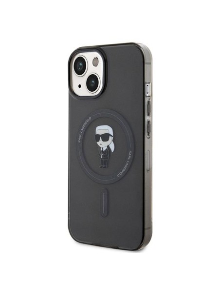 Etui Karl Lagerfeld IML Ikonik MagSafe na iPhone 15 / 14 / 13 - czarne Etui Karl Lagerfeld IML Ikonik MagSafe na iPhone 15 / 14 / 13 - czarne