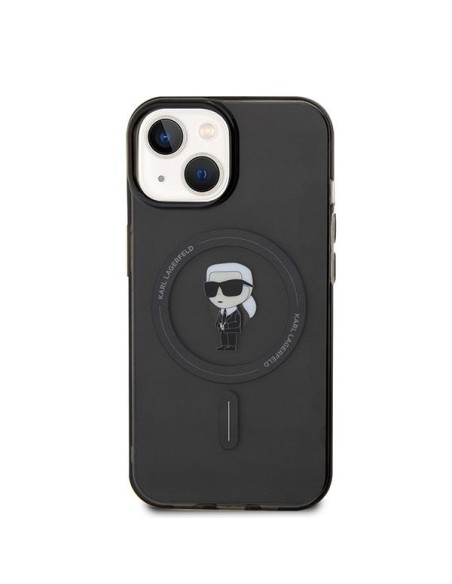 Etui Karl Lagerfeld IML Ikonik MagSafe na iPhone 15 / 14 / 13 - czarne Etui Karl Lagerfeld IML Ikonik MagSafe na iPhone 15 / 14 / 13 - czarne