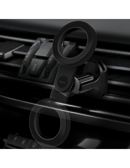 Uchwyt samochodowy UNIQ Trelix Car magnetyczny na kratkę nawiewu - czarny Uchwyt samochodowy UNIQ Trelix Car magnetyczny na kratkę nawiewu - czarny