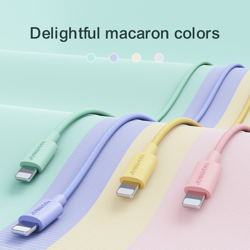 Kabel Joyroom S-2030M13 ze złączami Lightning i USB-A o długości 2 m - różowy