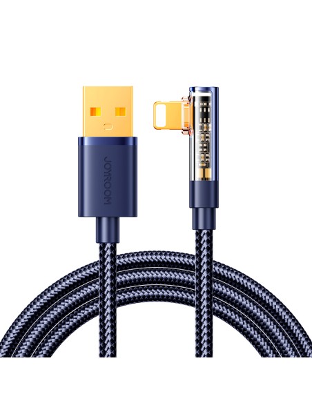Kabel kątowy Joyroom S-UL012A6 USB-A - Ligtning 2.4A 1,2m - niebieski Kabel kątowy Joyroom S-UL012A6 USB-A - Ligtning 2.4A 1,2m - niebieski