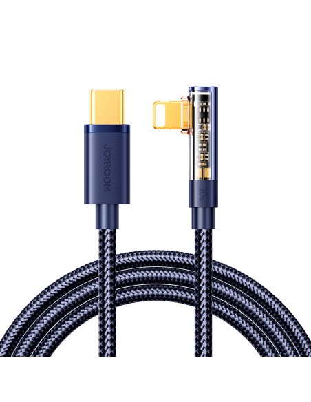 Kabel Joyroom S-CL020A6 Lightning kątowy - USB-C szybkie ładowanie i transfer 20W 1,2 m - niebieski Kabel Joyroom S-CL020A6 Lightning kątowy - USB-C szybkie ładowanie i transfer 20W 1,2 m - niebieski