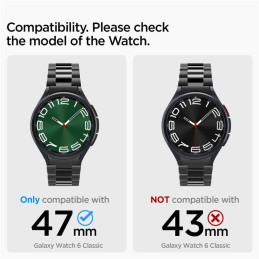 Pasek Spigen Modern Fit Band na Samsung Galaxy Watch 6 Classic (47 mm) - czarny
