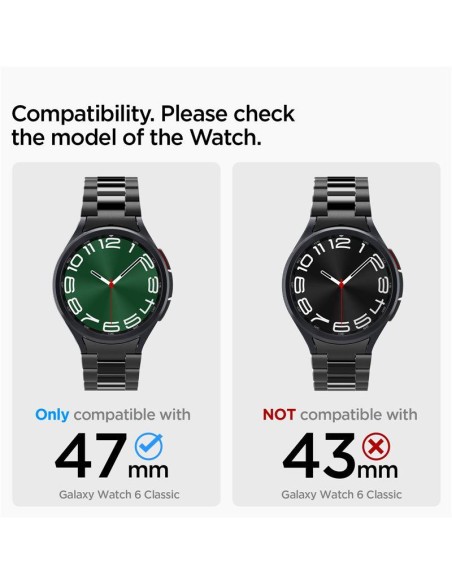 Pasek Spigen Modern Fit Band na Samsung Galaxy Watch 6 Classic (47 mm) - czarny Pasek Spigen Modern Fit Band na Samsung Galaxy Watch 6 Classic (47 mm) - czarny