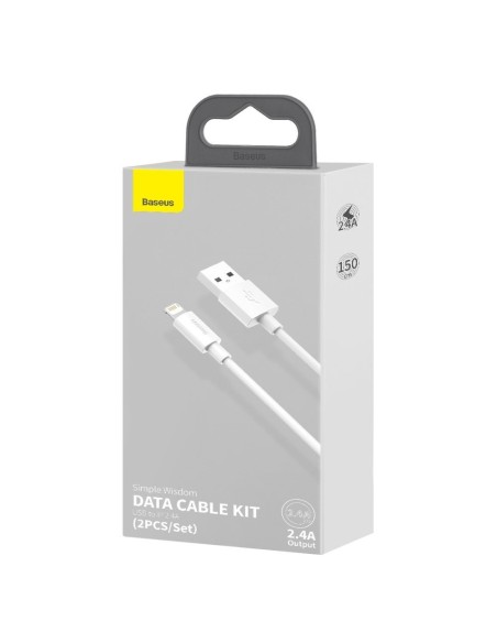 2x USB laidas Iphone žaibiškas greitas įkrovimas Maitinimo tiekimas 1,5 m baltas 2x USB laidas Iphone žaibiškas greitas įkrovimas Maitinimo tiekimas 1,5 m baltas