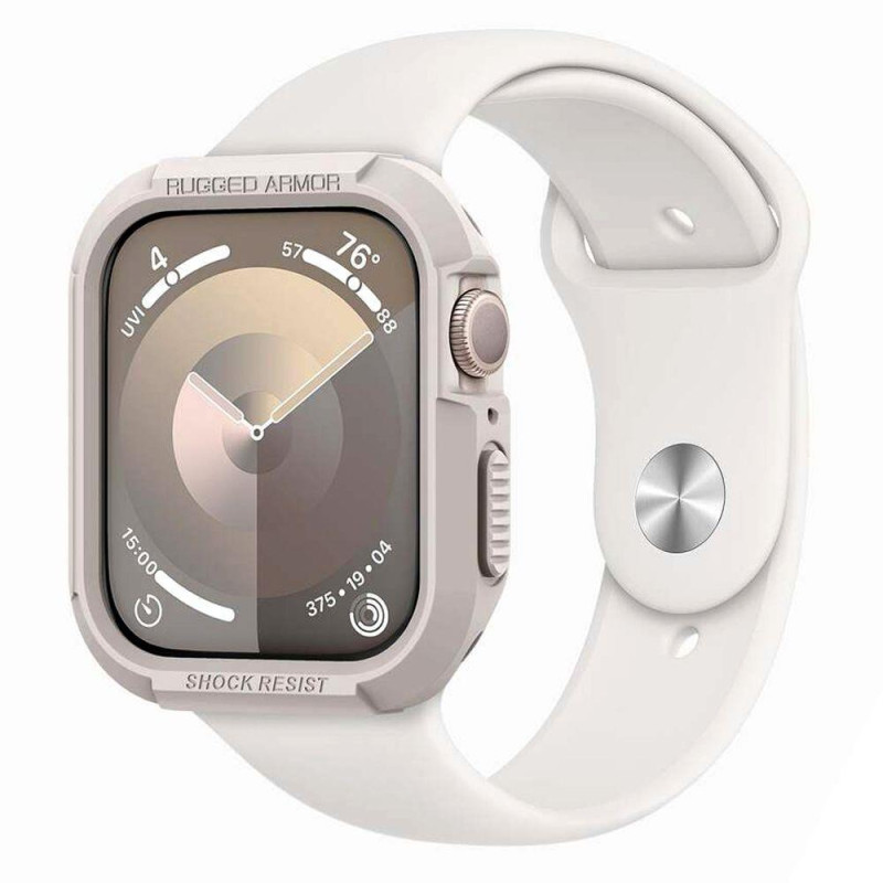 Etui Spigen Rugged Armor na Apple Watch 4 / 5 / 6 / 7 / 8 / 9 / SE (44 / 45 mm) - beżowe Etui Spigen Rugged Armor na Apple Watch 4 / 5 / 6 / 7 / 8 / 9 / SE (44 / 45 mm) - beżowe