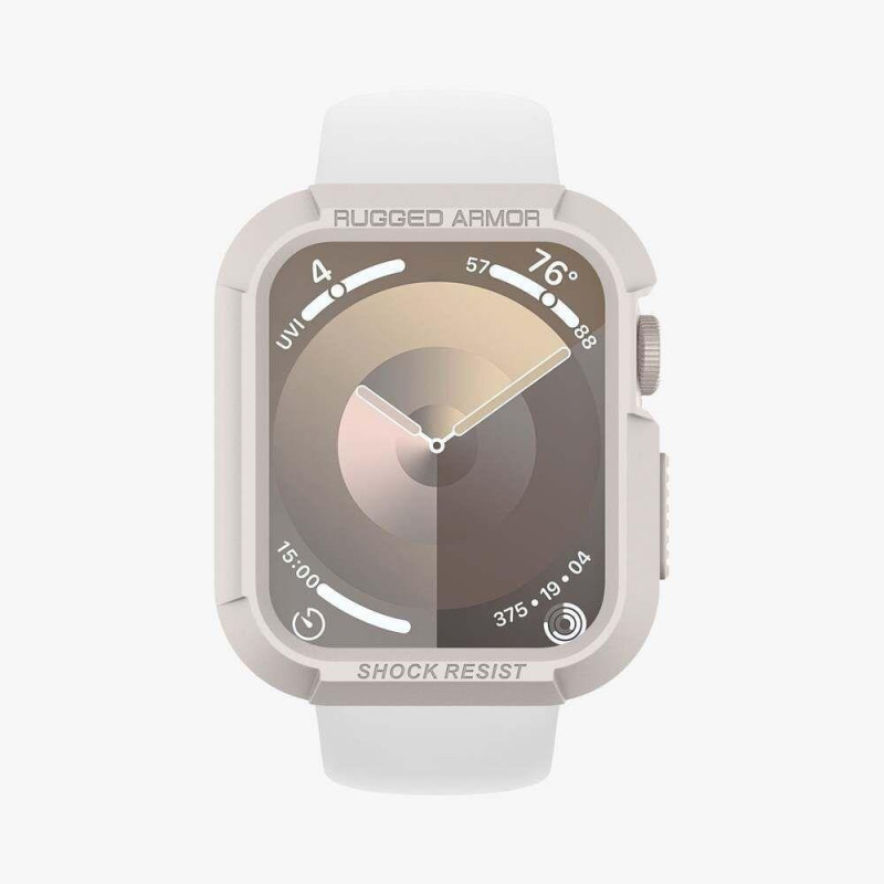 Etui Spigen Rugged Armor na Apple Watch 4 / 5 / 6 / 7 / 8 / 9 / SE (44 / 45 mm) - beżowe
