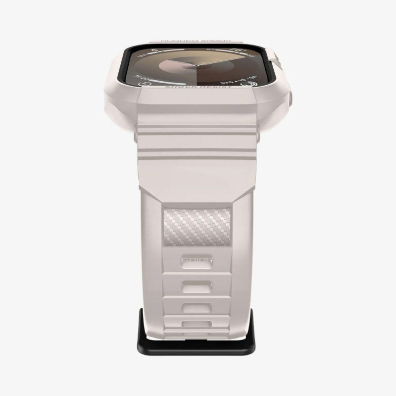 Etui Spigen Rugged Armor Pro na Apple Watch 4 / 5 / 6 / 7 / 8 / 9 / SE (44 / 45 mm) - beżowe