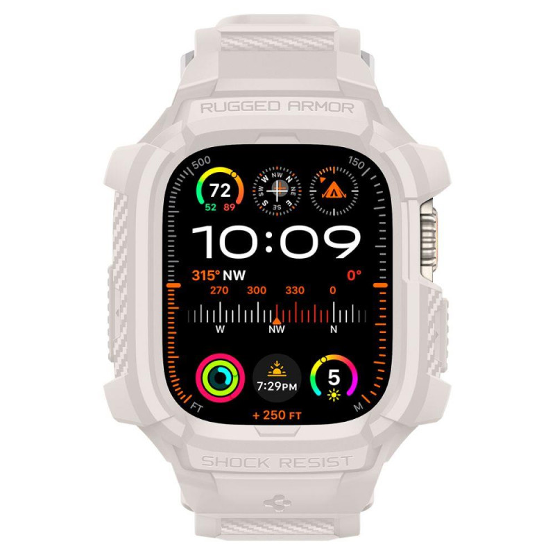 Etui Spigen Rugged Armor Pro na Apple Watch Ultra 1 / 2 (49 mm) - beżowe