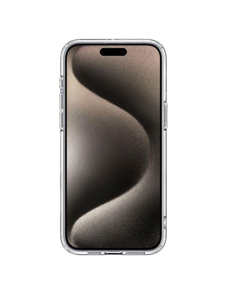 Etui Spigen Ultra Hybrid Mag z MagSafe na iPhone 15 Pro Max - tytan naturalny (wzór Zero One)