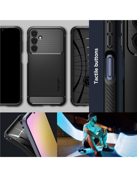 Etui Spigen Rugged Armor na Samsung Galaxy A25 5G - czarny mat Etui Spigen Rugged Armor na Samsung Galaxy A25 5G - czarny mat