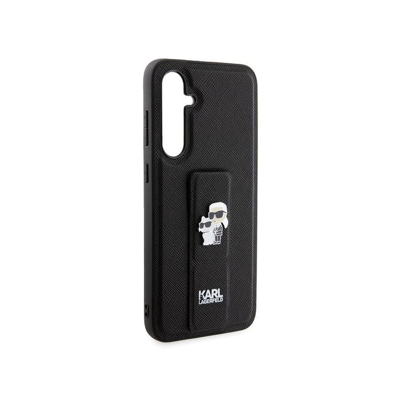 Etui Karl Lagerfeld Gripstand Saffiano Karl&Choupette Pins na Samsung Galaxy S23 FE - czarne