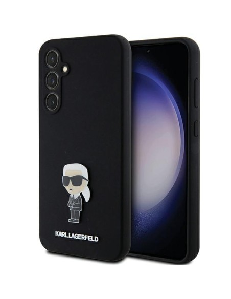 Etui Karl Lagerfeld Silicone Ikonik Metal Pin na Samsung Galaxy S23 FE - czarne Etui Karl Lagerfeld Silicone Ikonik Metal Pin na Samsung Galaxy S23 FE - czarne