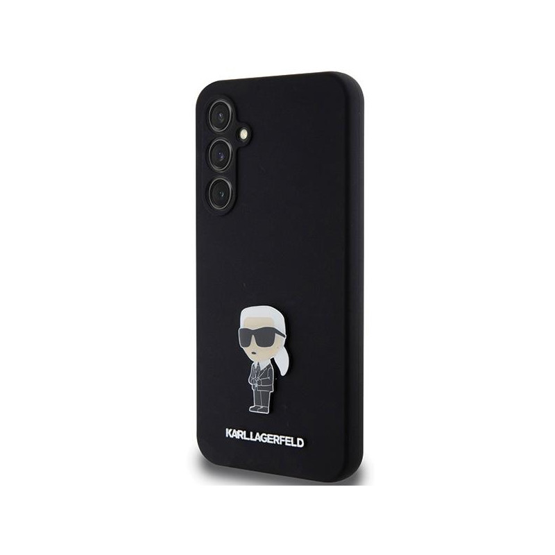 Etui Karl Lagerfeld Silicone Ikonik Metal Pin na Samsung Galaxy S23 FE - czarne