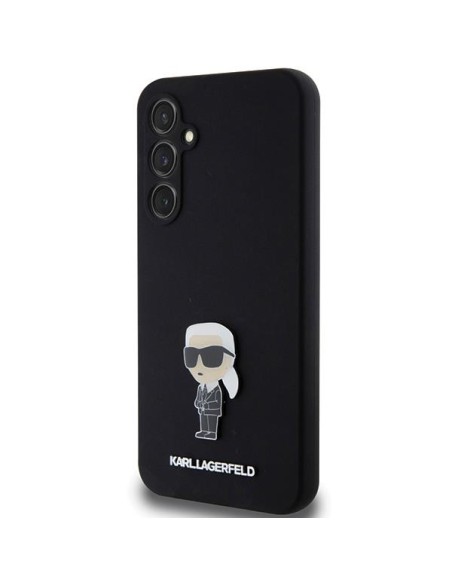 Etui Karl Lagerfeld Silicone Ikonik Metal Pin na Samsung Galaxy S23 FE - czarne Etui Karl Lagerfeld Silicone Ikonik Metal Pin na Samsung Galaxy S23 FE - czarne