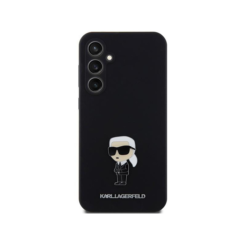 Etui Karl Lagerfeld Silicone Ikonik Metal Pin na Samsung Galaxy S23 FE - czarne