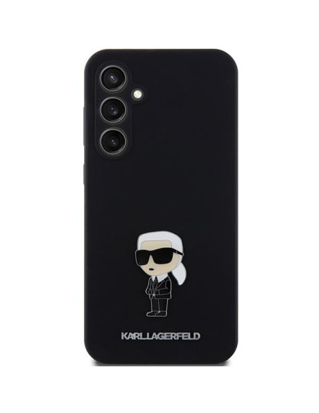 Etui Karl Lagerfeld Silicone Ikonik Metal Pin na Samsung Galaxy S23 FE - czarne Etui Karl Lagerfeld Silicone Ikonik Metal Pin na Samsung Galaxy S23 FE - czarne