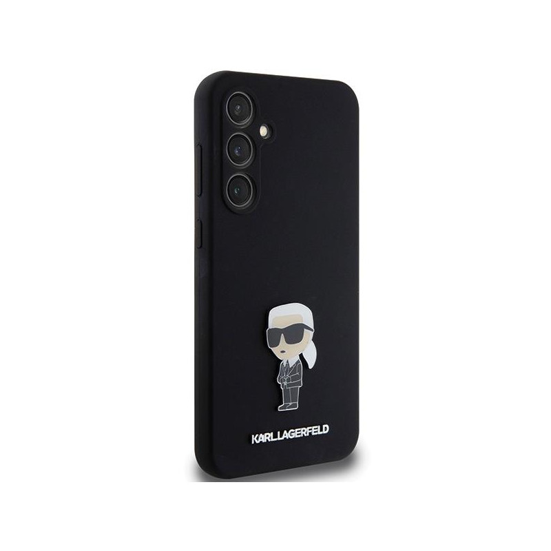 Etui Karl Lagerfeld Silicone Ikonik Metal Pin na Samsung Galaxy S23 FE - czarne