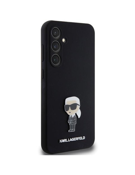Etui Karl Lagerfeld Silicone Ikonik Metal Pin na Samsung Galaxy S23 FE - czarne Etui Karl Lagerfeld Silicone Ikonik Metal Pin na Samsung Galaxy S23 FE - czarne
